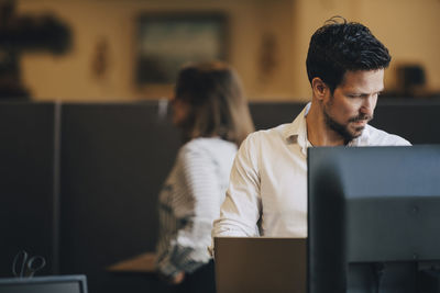 Man working on laptop