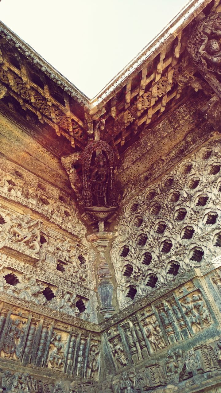 LOW ANGLE VIEW OF BUILT STRUCTURE AGAINST CLEAR SKY