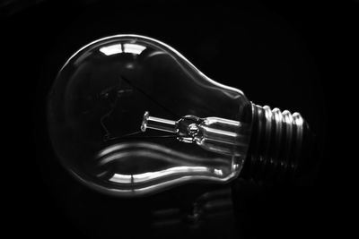 High angle view of electric light bulb