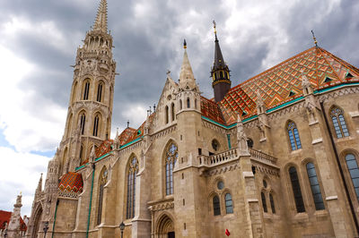 Low angle view of historical building against sky