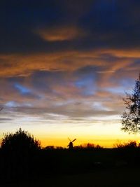 Silhouette of trees at sunset