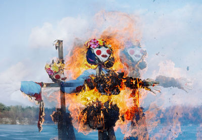 Scarecrow burning