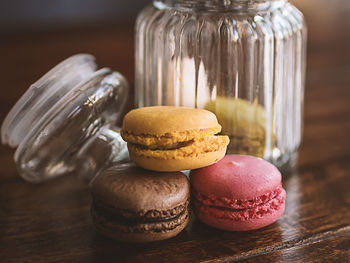 Close-up of food on table