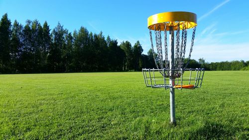 Disc golf on field