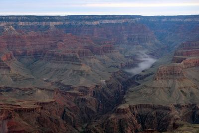 Aerial view of rock formations