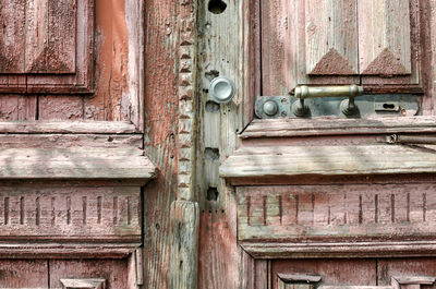 Full frame shot of old wooden door