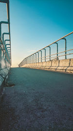 Bridge over river against clear sky