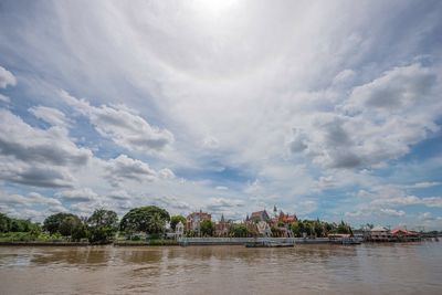 Scenic view of river against sky