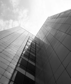 Low angle view of modern building against sky