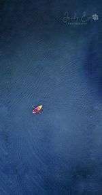 High angle view of boat in sea