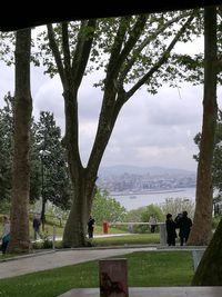 People sitting in park