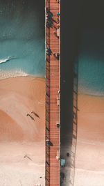 High angle view of beach