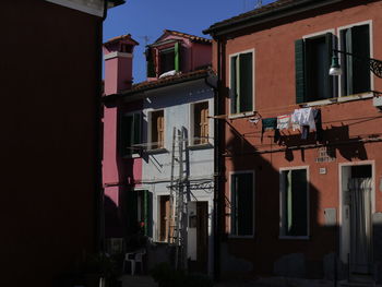 Low angle view of buildings against sky