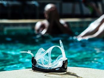 People swimming in pool