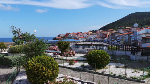 High angle shot of townscape