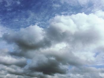 Low angle view of cloudy sky