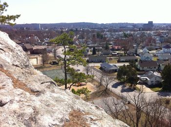 High angle view of townscape