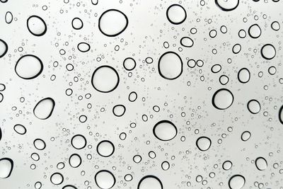 Close-up of water drops against sky