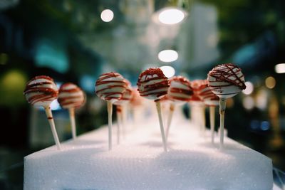 Close-up of ice cream balls