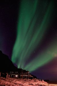 Scenic view of star field against sky at night