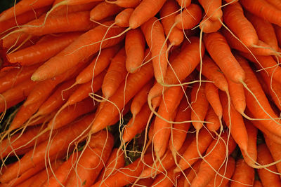 Full frame shot of orange for sale in market