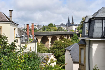 Cityscape panorama of old town, luxembourg 