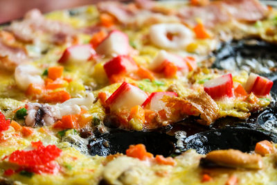 Full frame shot of pizza