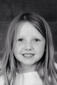 Close-up portrait of a smiling girl