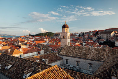 High angle view of bell tower