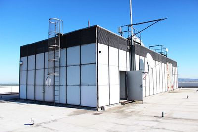 View of built structure against blue sky