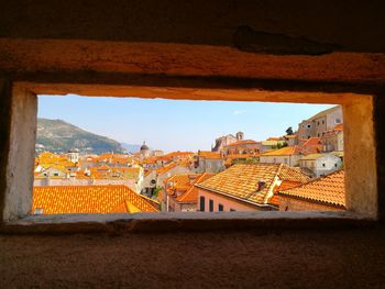 View of built structures against sky