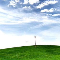 Scenic view of land against sky