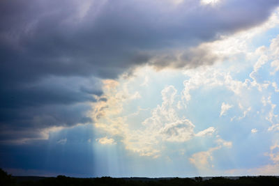 Low angle view of storm clouds in sky