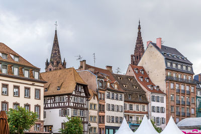 Street in strasbourg city center, alsace, france