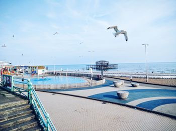 View of brighton beach walkway