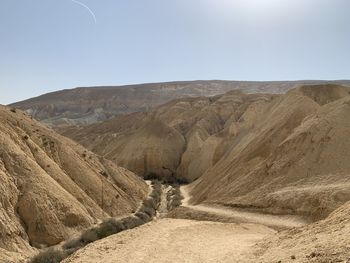 Scenic view of arid landscape against sky