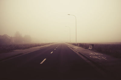 Road against clear sky