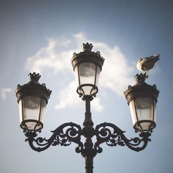 Low angle view of street light