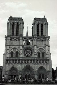 Facade of cathedral against sky