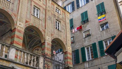 Low angle view of buildings in city