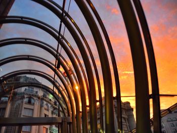 Built structure at sunset