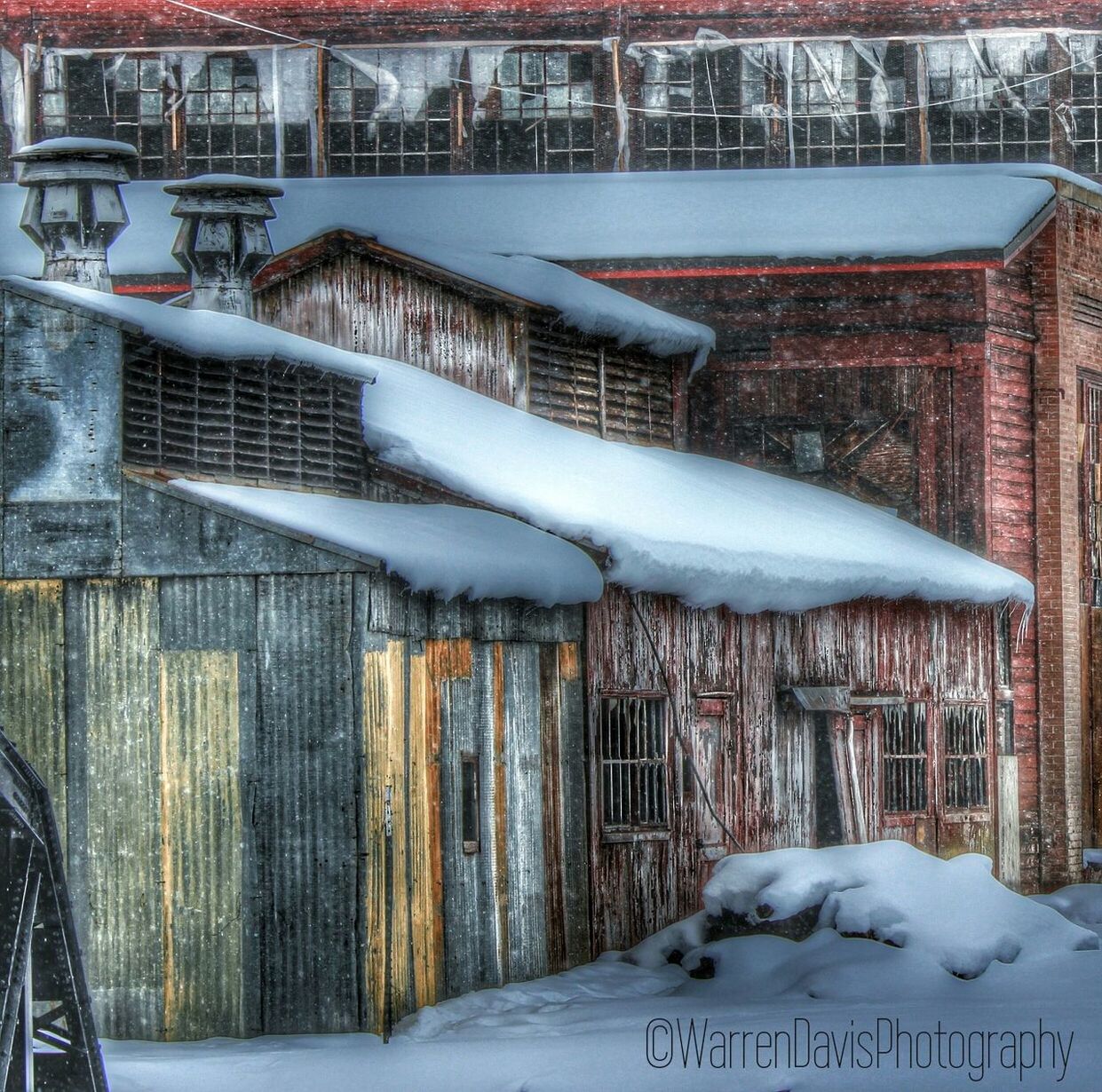 snow, winter, cold temperature, building exterior, architecture, season, built structure, weather, covering, frozen, house, day, outdoors, white color, no people, railing, covered, residential building, residential structure, fence