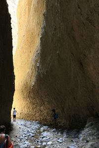 Man standing on rock formation