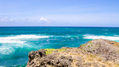 Scenic view of calm sea against sky