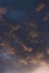 Low angle view of sky during sunset