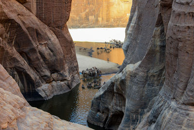 Rock formations at seaside