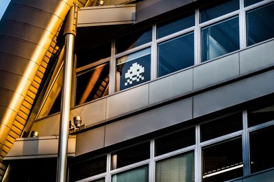 Low angle view of illuminated building