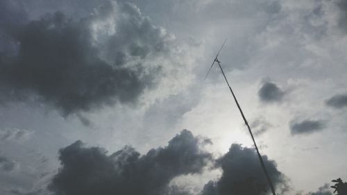 Low angle view of cloudy sky