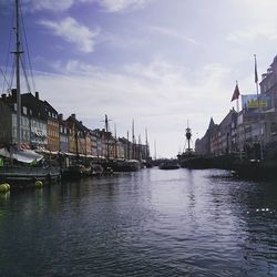 View of canal along buildings