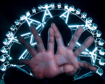 Digital composite image of hands